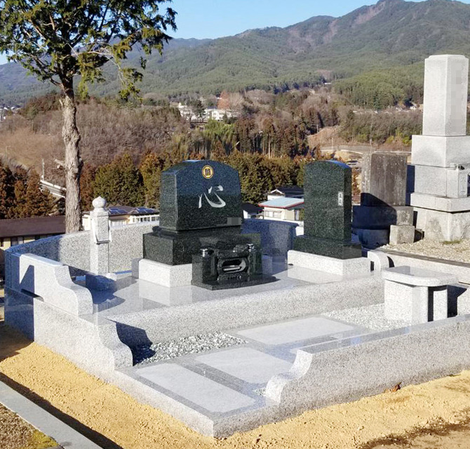 お墓用石製ローソク立 格子風防 回転型 標準サイズ MR-1型石の種類